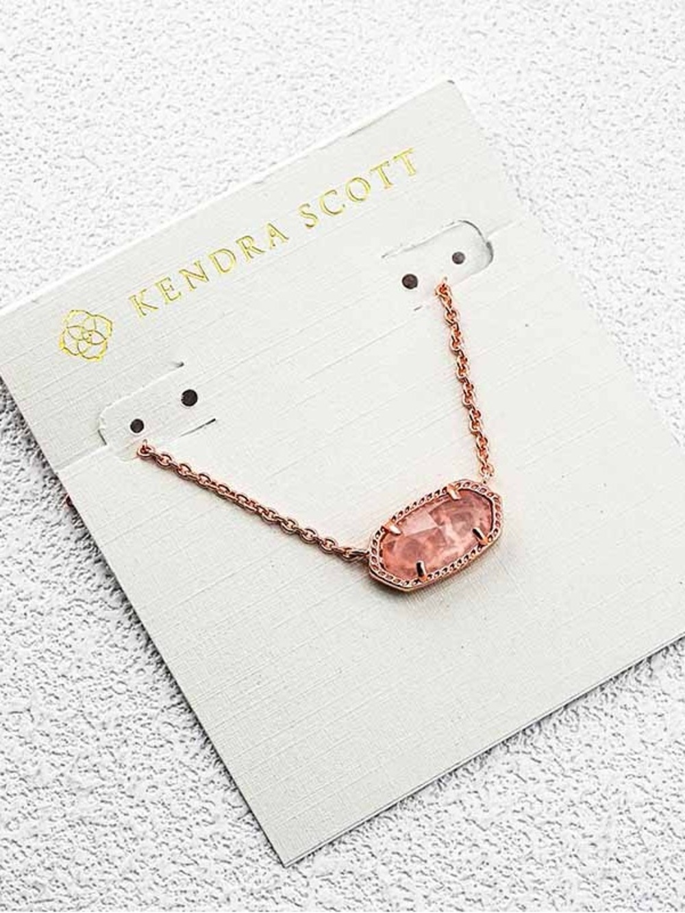Kendra Scott Rose Gold Earrings Pink Elle-Style Necklace